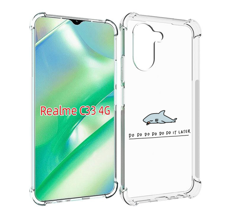 

Чехол MyPads Мини-акула для Realme C33 4G, Прозрачный, Tocco