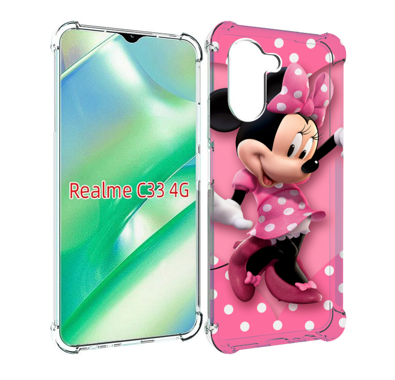 

Чехол MyPads Минни-Маус-в-сердце женский для Realme C33 4G, Прозрачный, Tocco