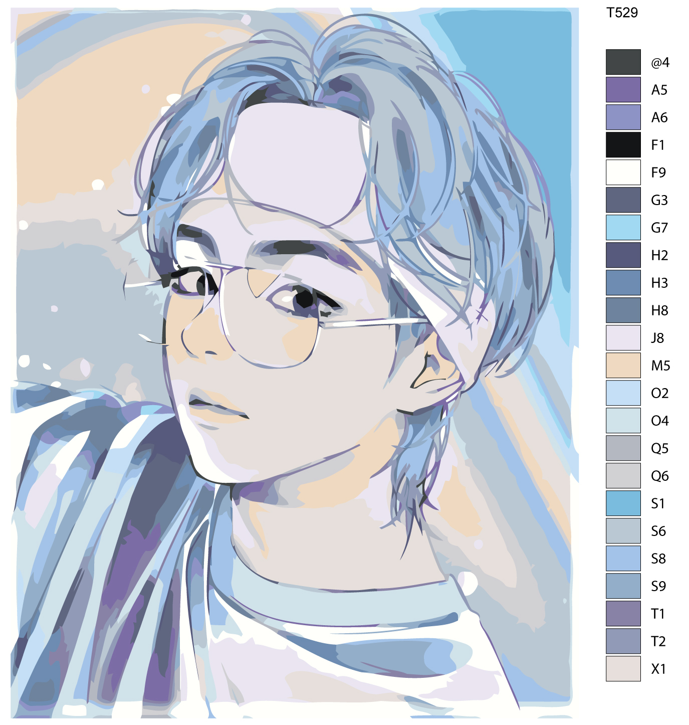 

Картина по номерам BRUSHES-PAINTS T529, Ким Тэхён (Kim Taehyung), участник группы BTS