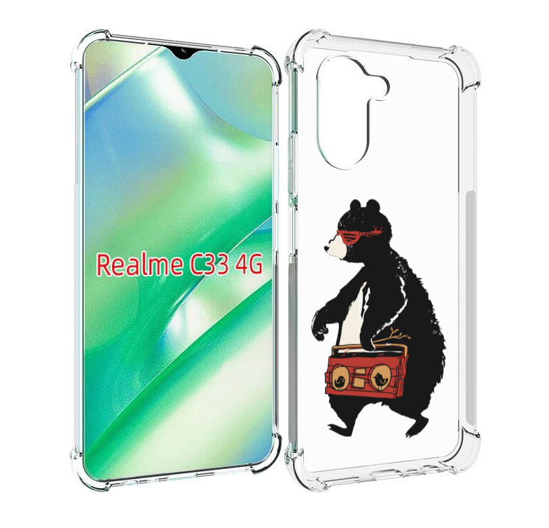

Чехол MyPads Музыкальный медведь для Realme C33 4G, Прозрачный, Tocco