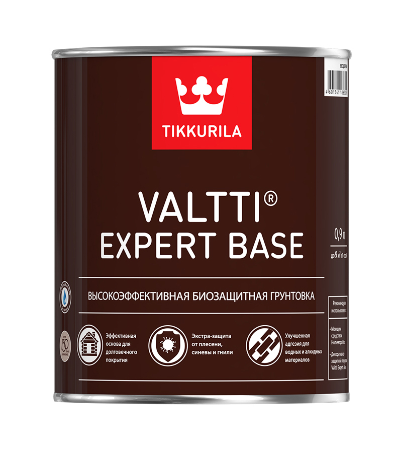 фото Грунтовка биозащитная tikkurila valtti expert base для древесины 0,9 л