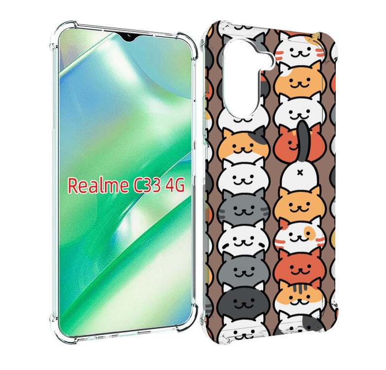 

Чехол MyPads Найди-кота для Realme C33 4G, Прозрачный, Tocco