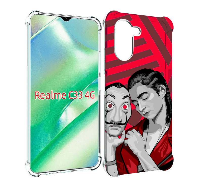 

Чехол MyPads Найроби-бумажного-дома для Realme C33 4G, Прозрачный, Tocco