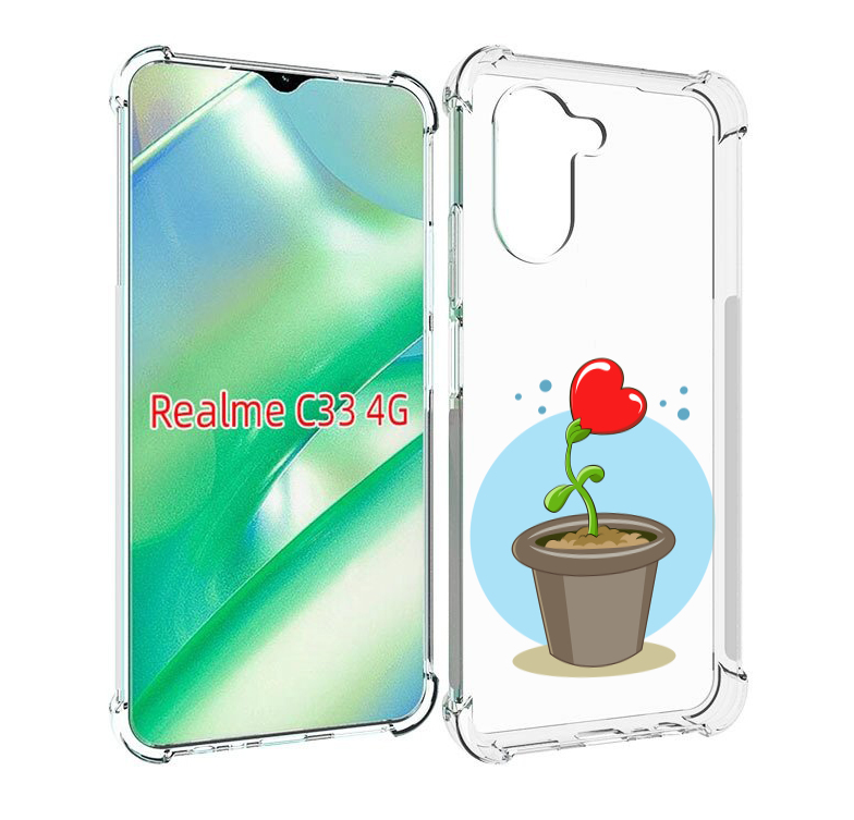 

Чехол MyPads Растение любви 14 февраля для Realme C33 4G, Прозрачный, Tocco