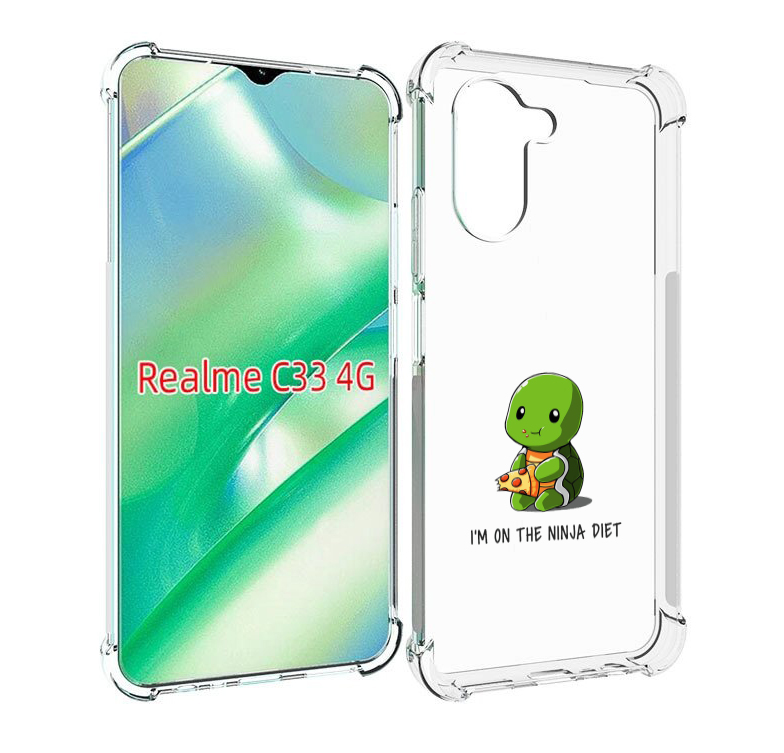 

Чехол MyPads Ниндзя-диета для Realme C33 4G, Прозрачный, Tocco