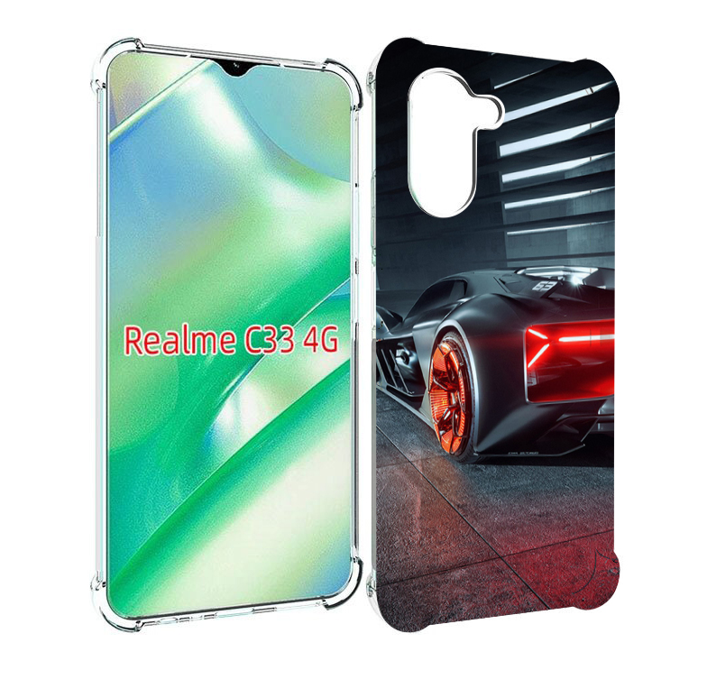 

Чехол MyPads Ночной-город мужской для Realme C33 4G, Прозрачный, Tocco