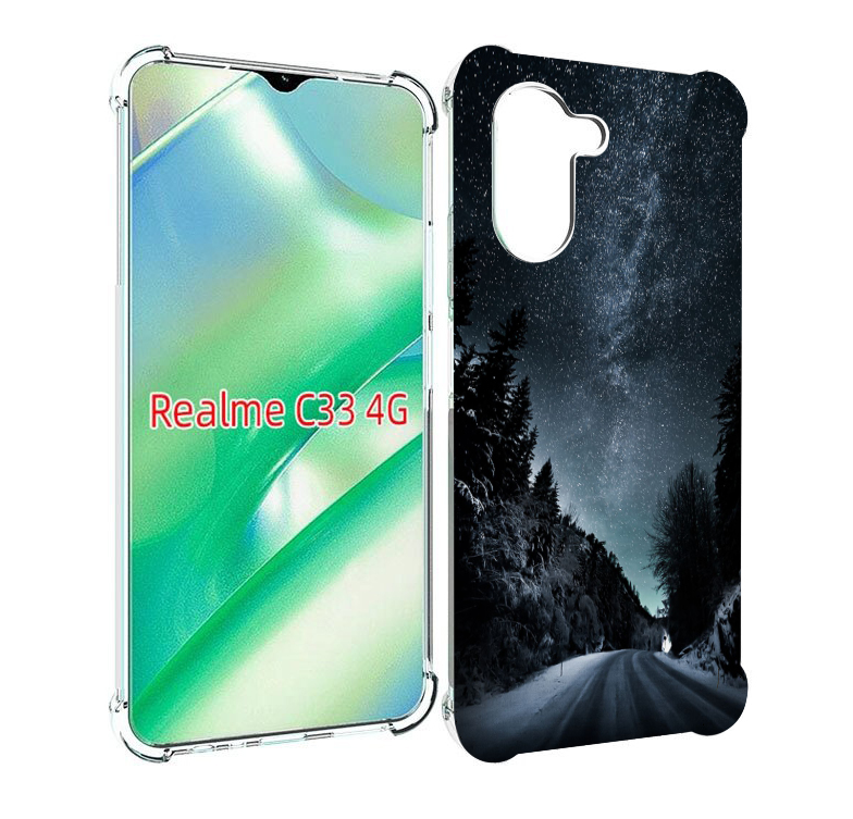 

Чехол MyPads Ночной-лес для Realme C33 4G, Прозрачный, Tocco