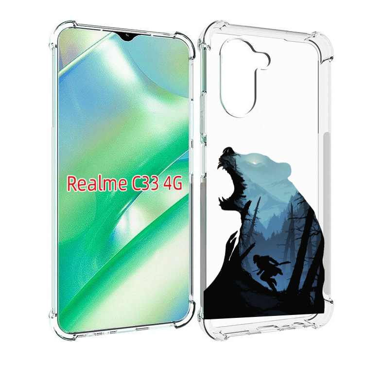 

Чехол MyPads Ночной-медведь для Realme C33 4G, Прозрачный, Tocco