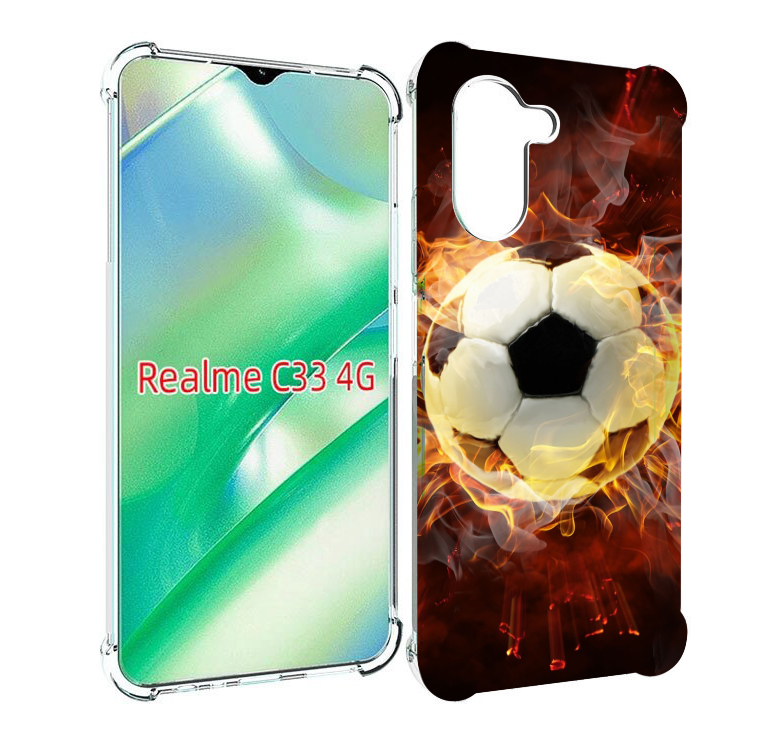 

Чехол MyPads Огненный-мяч для Realme C33 4G, Прозрачный, Tocco