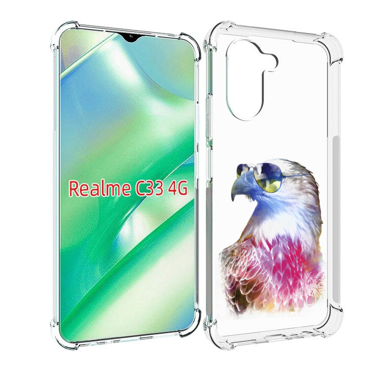 

Чехол MyPads Орел в очках для Realme C33 4G, Прозрачный, Tocco