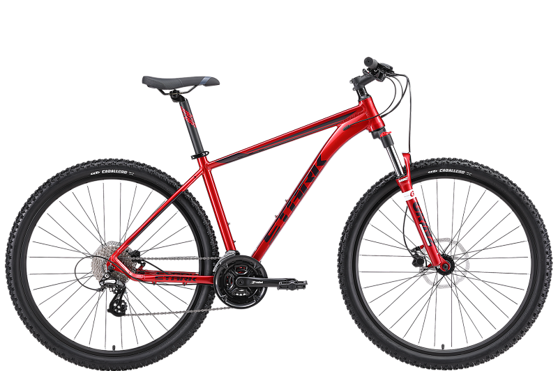 Велосипед STARK Router 29.3 HD 2024 ярко-красный-темно-фиолетовый 20