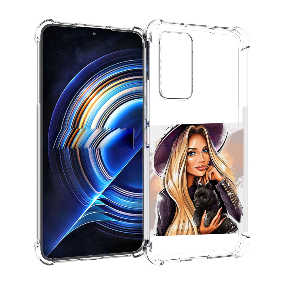 

Чехол MyPads девушка-с-черным-щенком женский для Tecno Camon 19 Neo, Прозрачный, Tocco