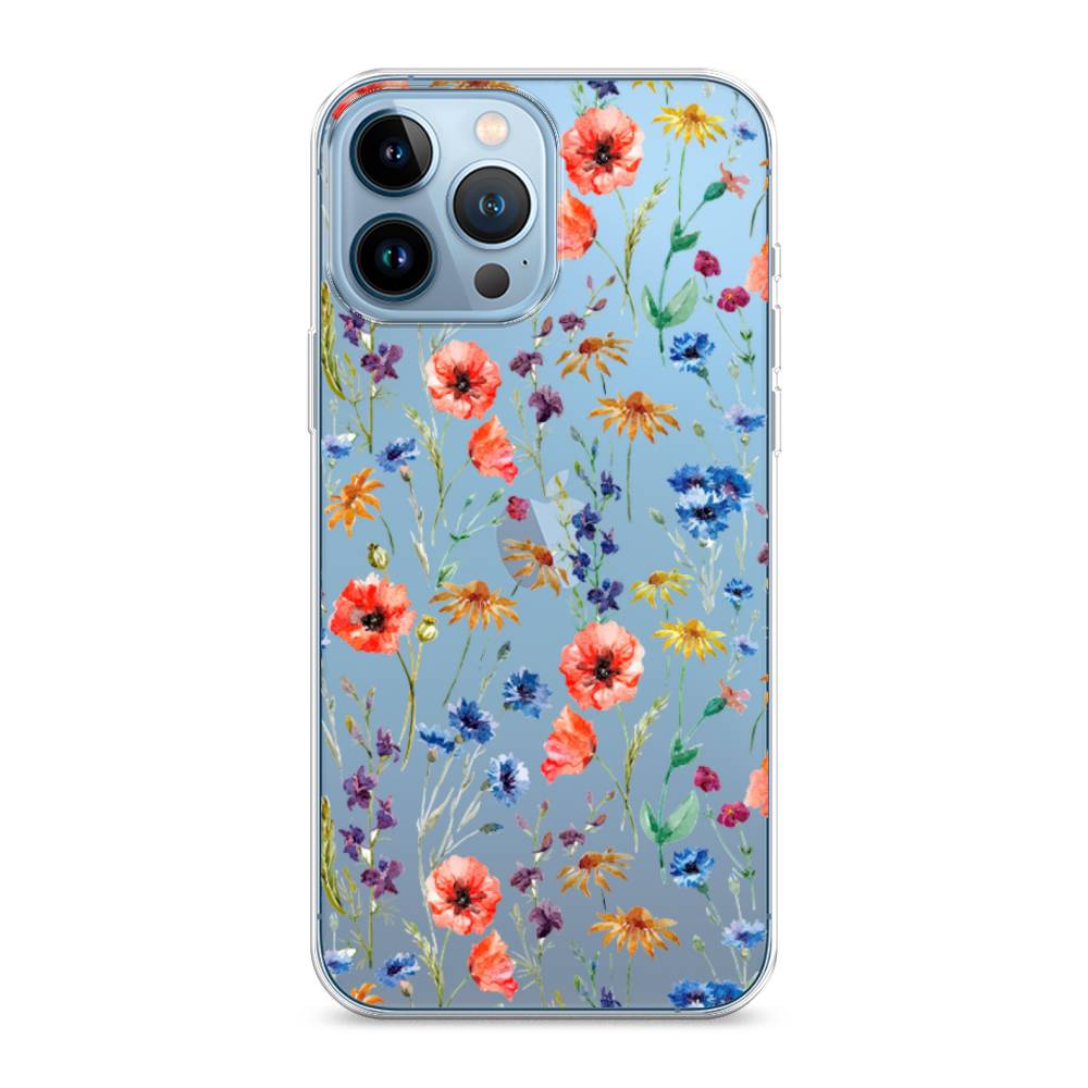 

Чехол Awog на Apple iPhone 13 Pro Max / Айфон 13 Pro Max "Маки и васильки фон", 14450-8