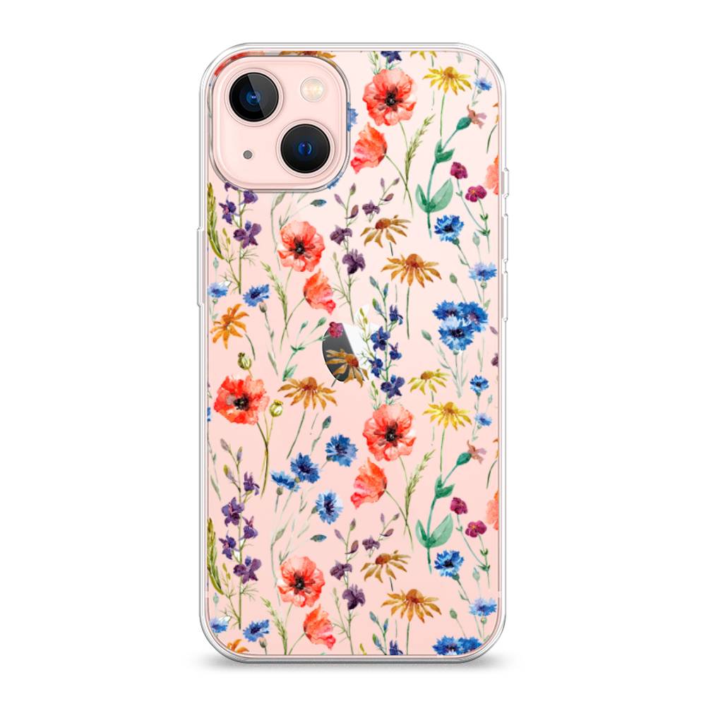 

Чехол Awog на Apple iPhone 13 / Айфон 13 "Маки и васильки фон", 14250-8