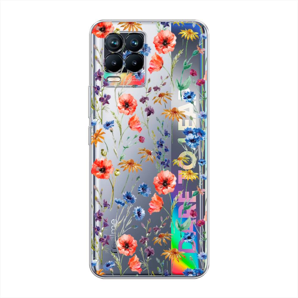 фото Чехол awog "маки и васильки фон" для realme 8