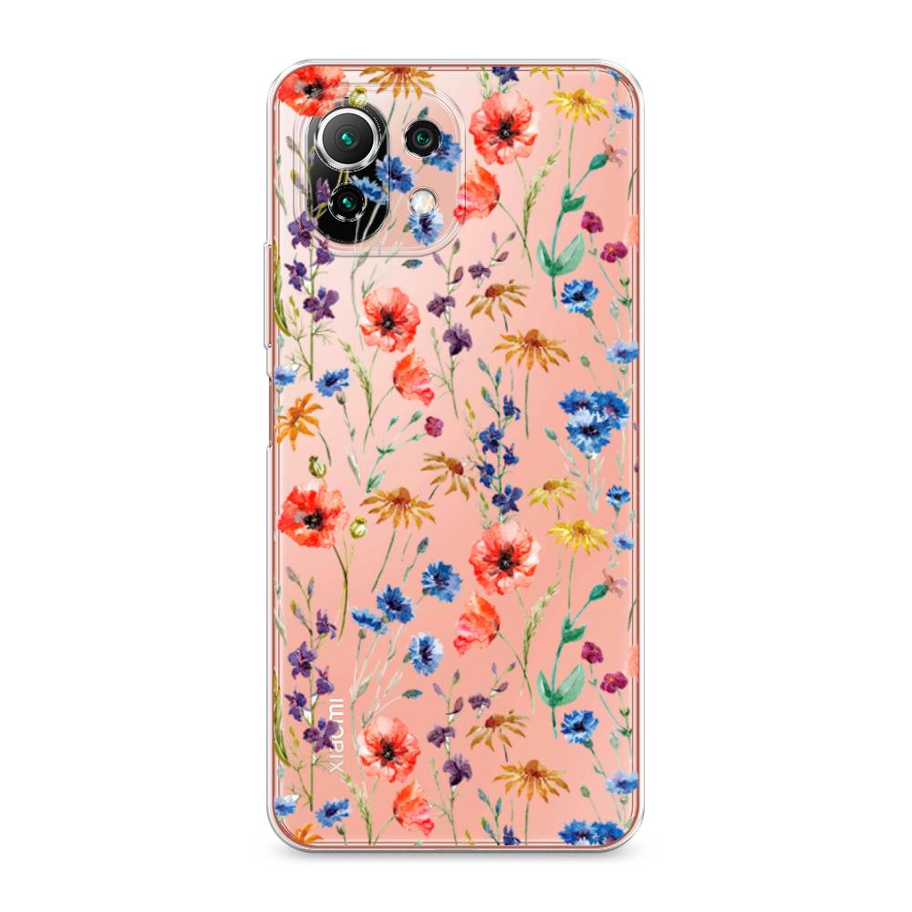 фото Чехол awog "маки и васильки фон" для xiaomi mi 11 lite