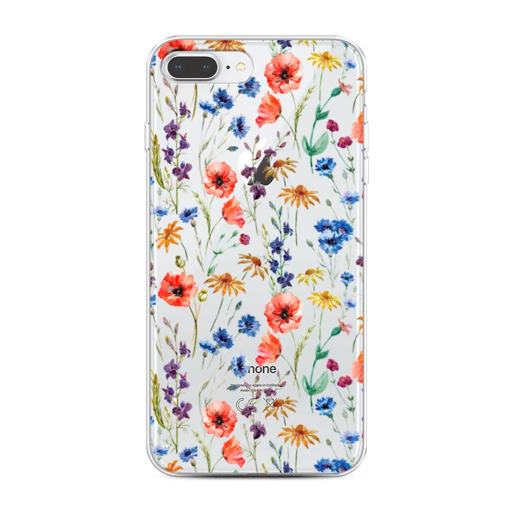 

Чехол Awog на Apple iPhone 7 Plus / Айфон 7 Plus "Маки и васильки фон", 10750-8