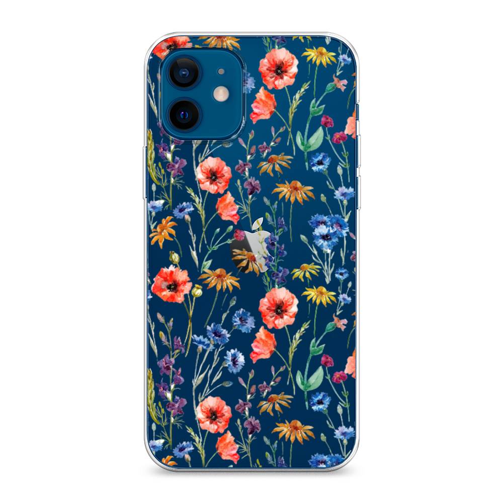 

Чехол Awog на Apple iPhone 12 mini / Айфон 12 mini "Маки и васильки фон", 12650-8
