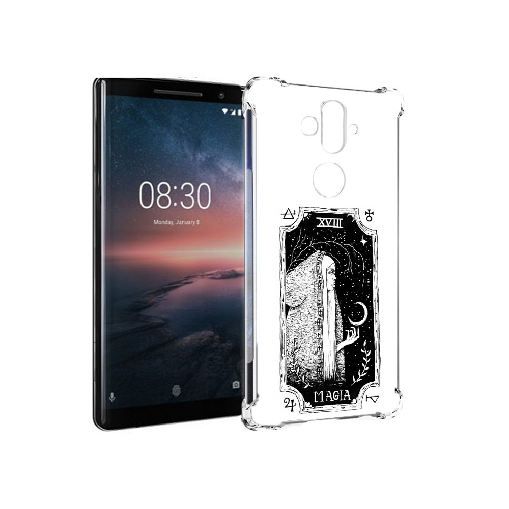 

Чехол MyPads Tocco для Nokia 8 Sirocco лунная магия (PT101581.91.447), Прозрачный, Tocco