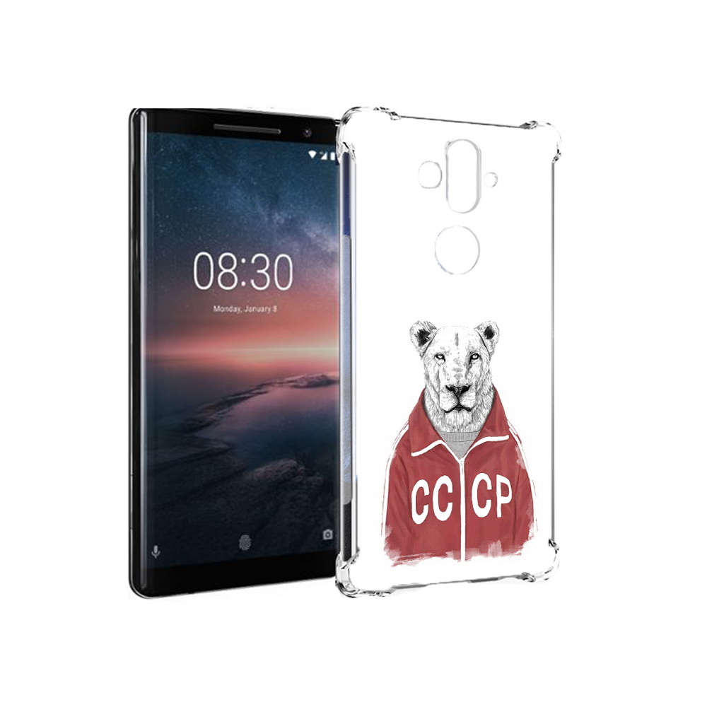 

Чехол MyPads Tocco для Nokia 8 Sirocco львица ссср (PT101581.91.450), Прозрачный, Tocco