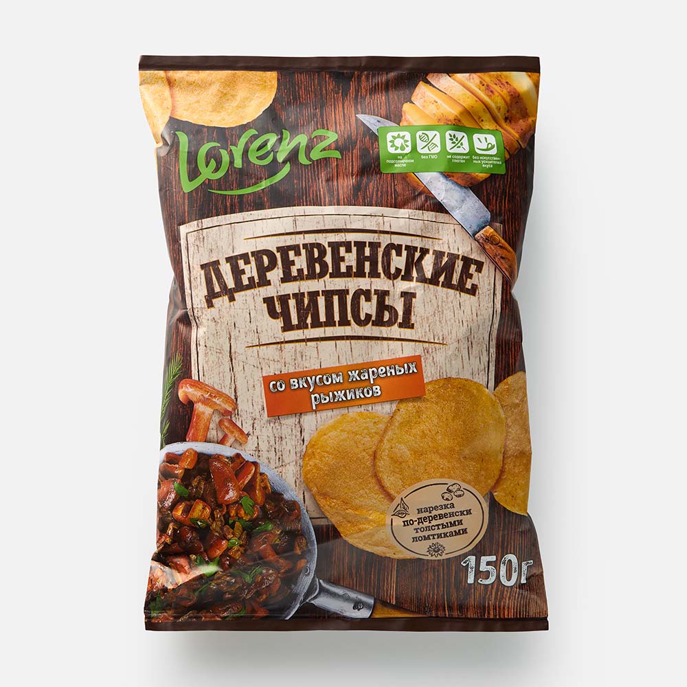 

Чипсы Деревенские, жареные рыжики, 150 г
