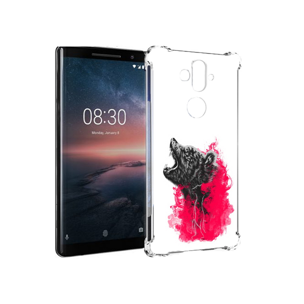 

Чехол MyPads Tocco для Nokia 8 Sirocco медведь в дымке (PT101581.91.463), Прозрачный, Tocco