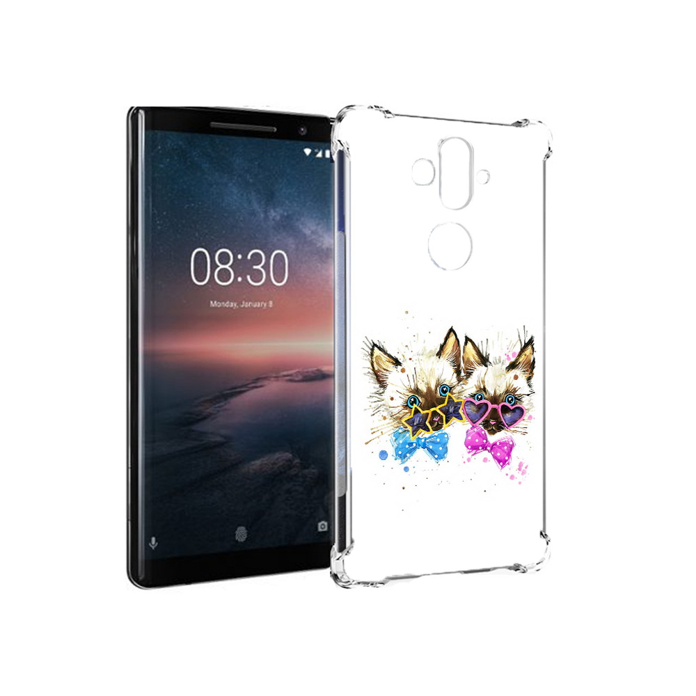 

Чехол MyPads Tocco для Nokia 8 Sirocco милые котята (PT101581.91.474), Прозрачный, Tocco