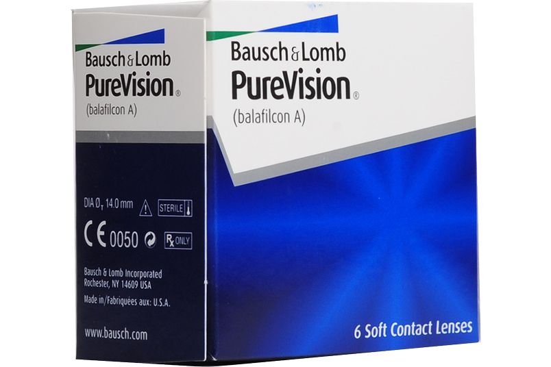 фото Контактные линзы bausch & lomb purevision 8,6 -1,75 6 шт.