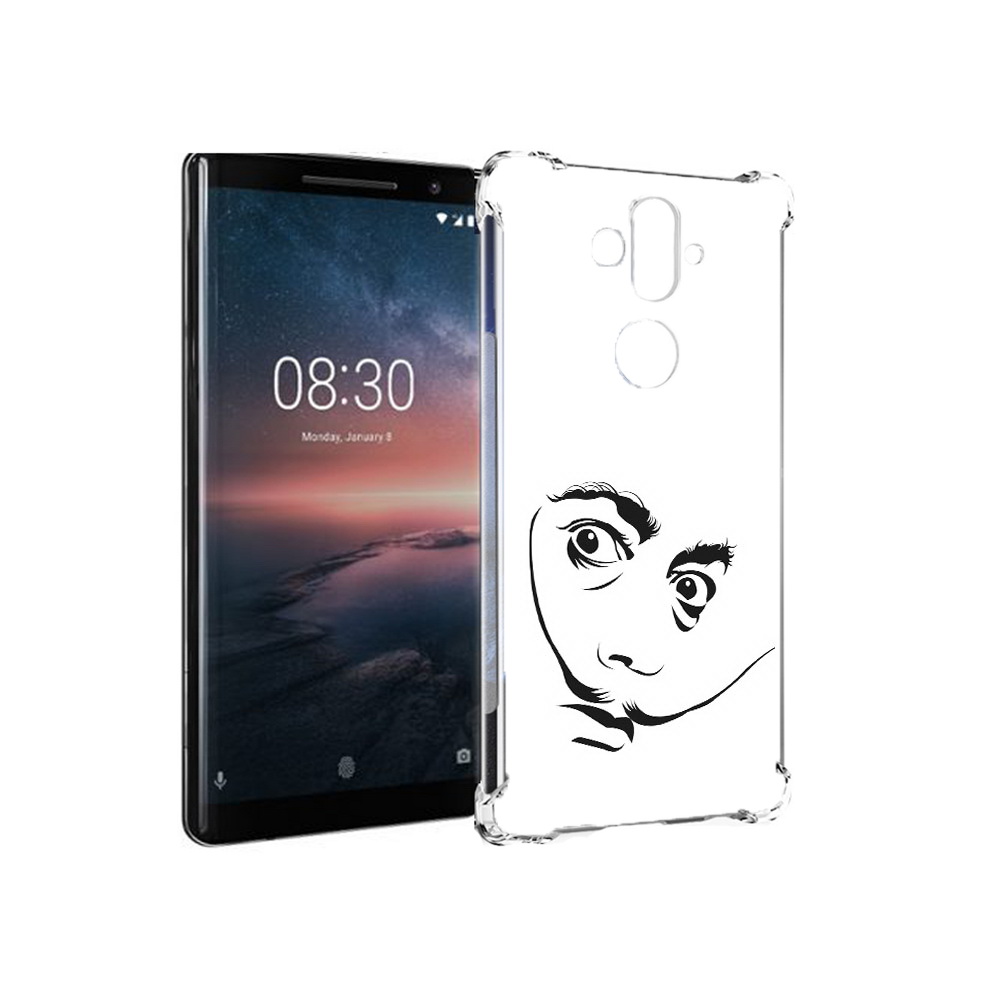 

Чехол MyPads Tocco для Nokia 8 Sirocco мужчина с длинными усами (PT101581.91.487), Прозрачный, Tocco