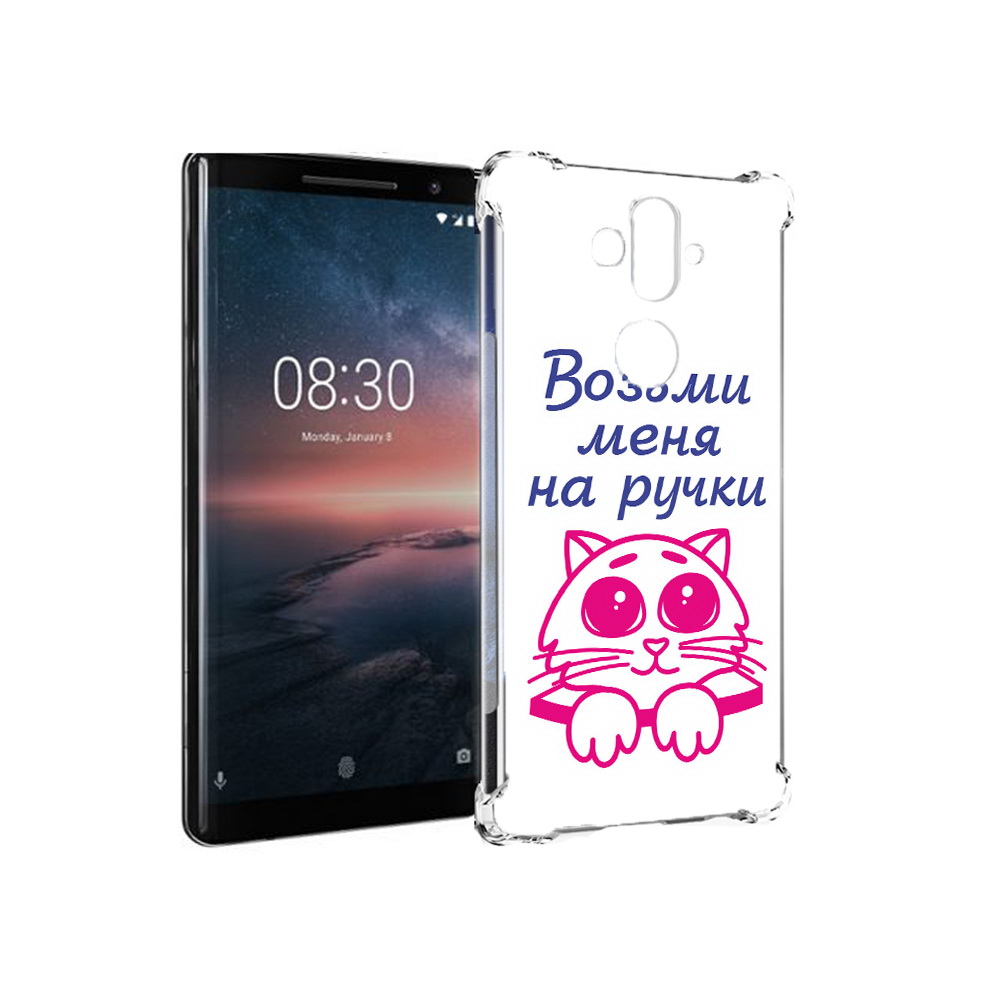 

Чехол MyPads Tocco для Nokia 8 Sirocco мяу (PT101581.91.491), Прозрачный, Tocco