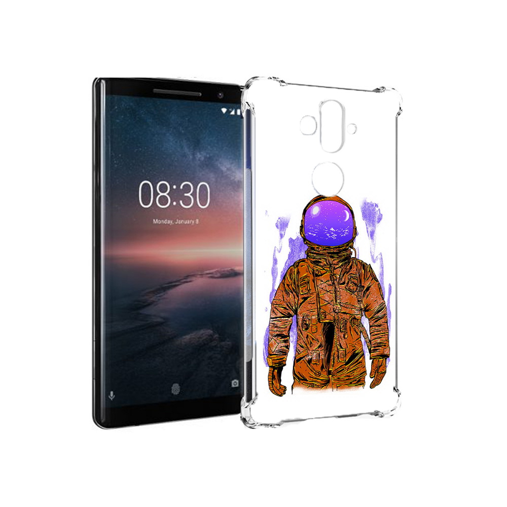 

Чехол MyPads Tocco для Nokia 8 Sirocco нарисованный мужчина в скафандре (PT101581.91.510), Прозрачный, Tocco