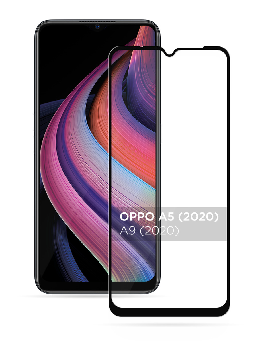 

Защитное 3D стекло для Oppo A5 (2020)/A9 (2020) черное, GLD-2513