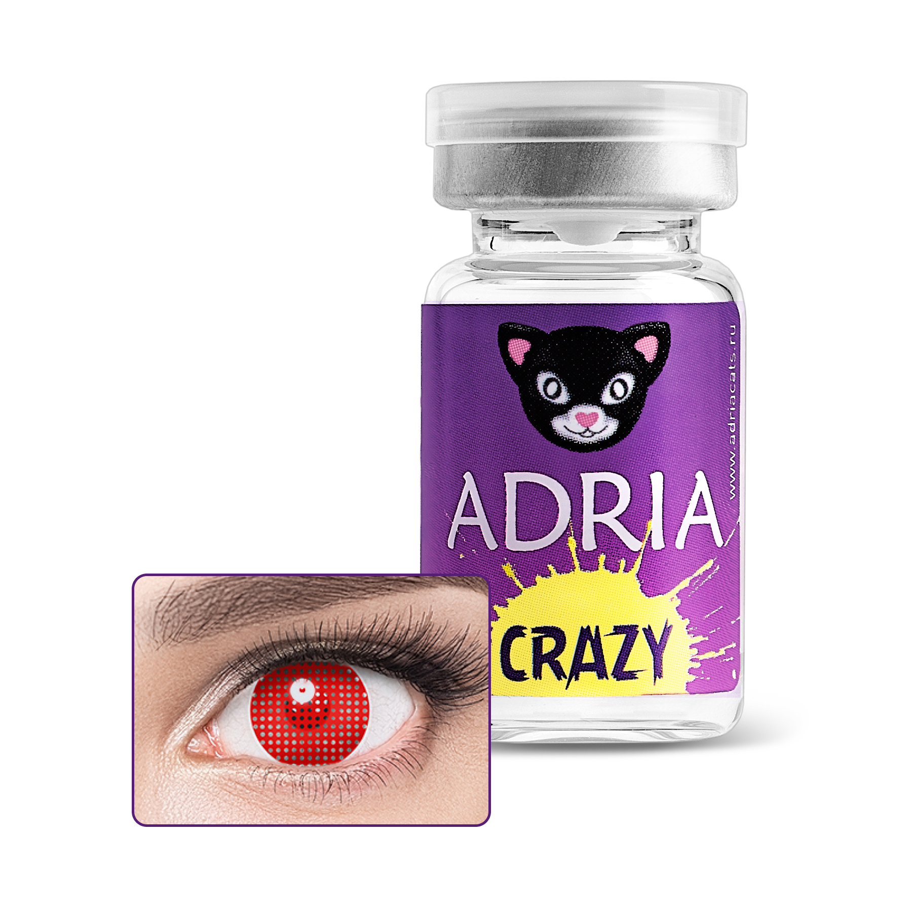 фото Контактные линзы adria crazy 8,6 -0,00 red vampire 1 шт.