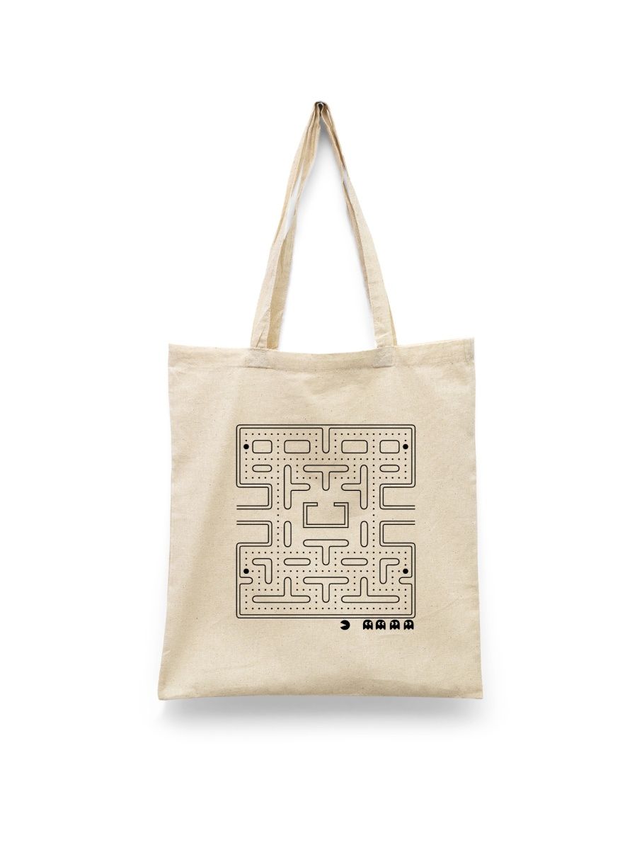 

Шоппер унисекс Каждому Своё Ретро-игры/Pacman GMRT4, белый, Ретро-игры/Pacman GMRT4