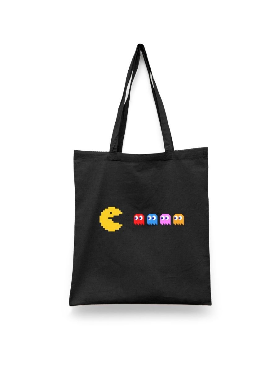 

Шоппер унисекс Каждому Своё Ретро-игры/Pacman GMRT5, черный, Ретро-игры/Pacman GMRT5