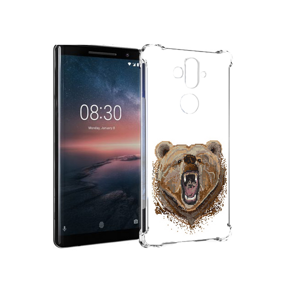 

Чехол MyPads Tocco для Nokia 8 Sirocco пиксельный медведь (PT101581.91.539), Прозрачный, Tocco
