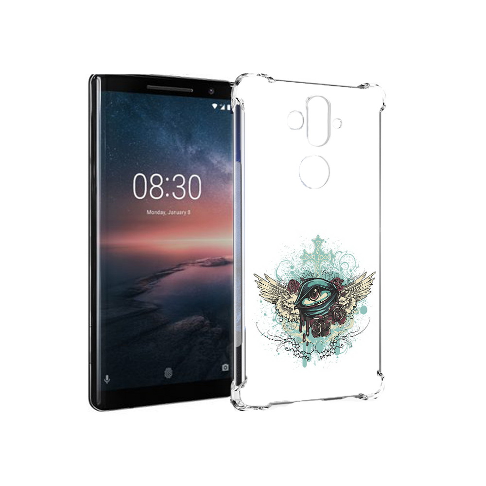 

Чехол MyPads Tocco для Nokia 8 Sirocco плачущий глаз с крыльями (PT101581.91.544), Прозрачный, Tocco