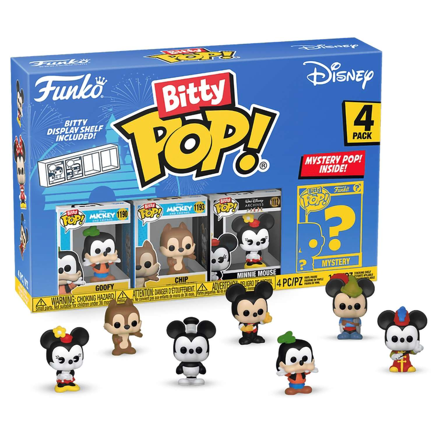 

Фигурка Funko Bitty POP! Disney S4 Goofy;Chip;Minnie Mouse;Mystery (1 of 4) 4PK 71322