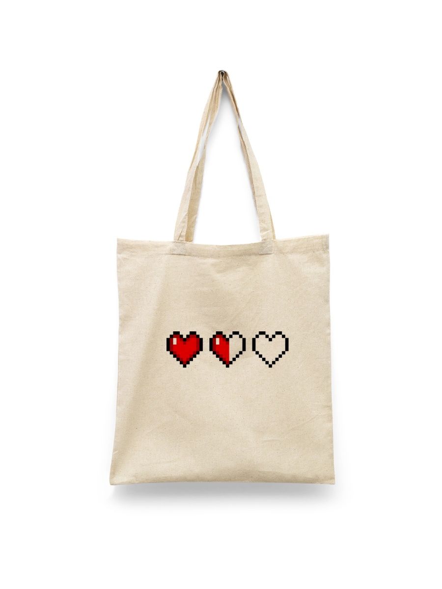 

Шоппер унисекс Каждому Своё Hearts/Minecraft GMRT13, белый, Hearts/Minecraft GMRT13