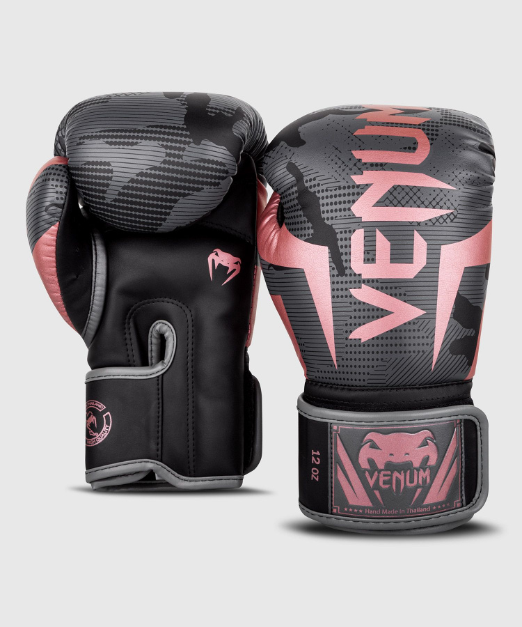 фото Venum venum боксерские тренировочные перчатки elite черно- розовые