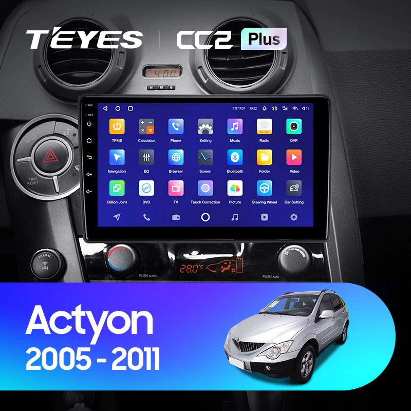 Штатная магнитола Teyes CC2 Plus 6128 SsangYong Actyon C100 2005-2011 3960000₽