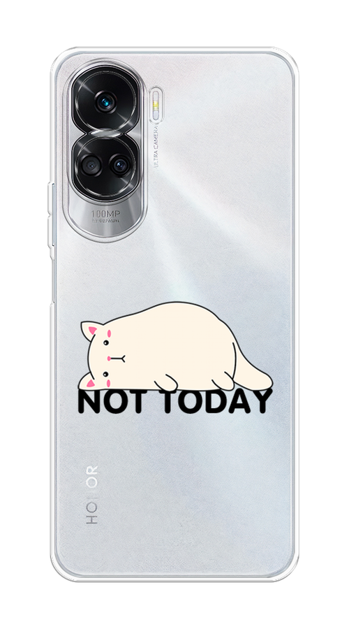 

Чехол на Honor 90 Lite "Cat not today", Белый;розовый;черный, 6122350-1
