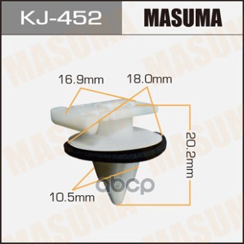 

Клипса Пластм. Крепежная Kj- 452 Masuma арт. KJ-452