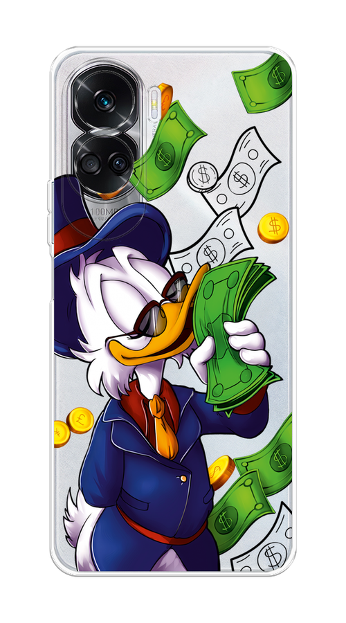 

Чехол на Honor 90 Lite "Scrooge McDuck with Money", Синий;зеленый;белый, 6122350-1