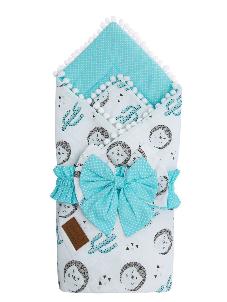 

Одеяло на выписку AmaroBaby Bon Bon Ёжики, голубой, AMARO-6004