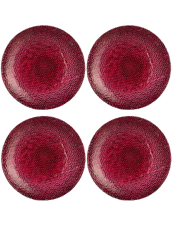 

Набор обеденных тарелок 4 шт Аксам lace bordeaux 28 см 4-SPAIK(339-342)ARTI, Красный, lace bordeaux