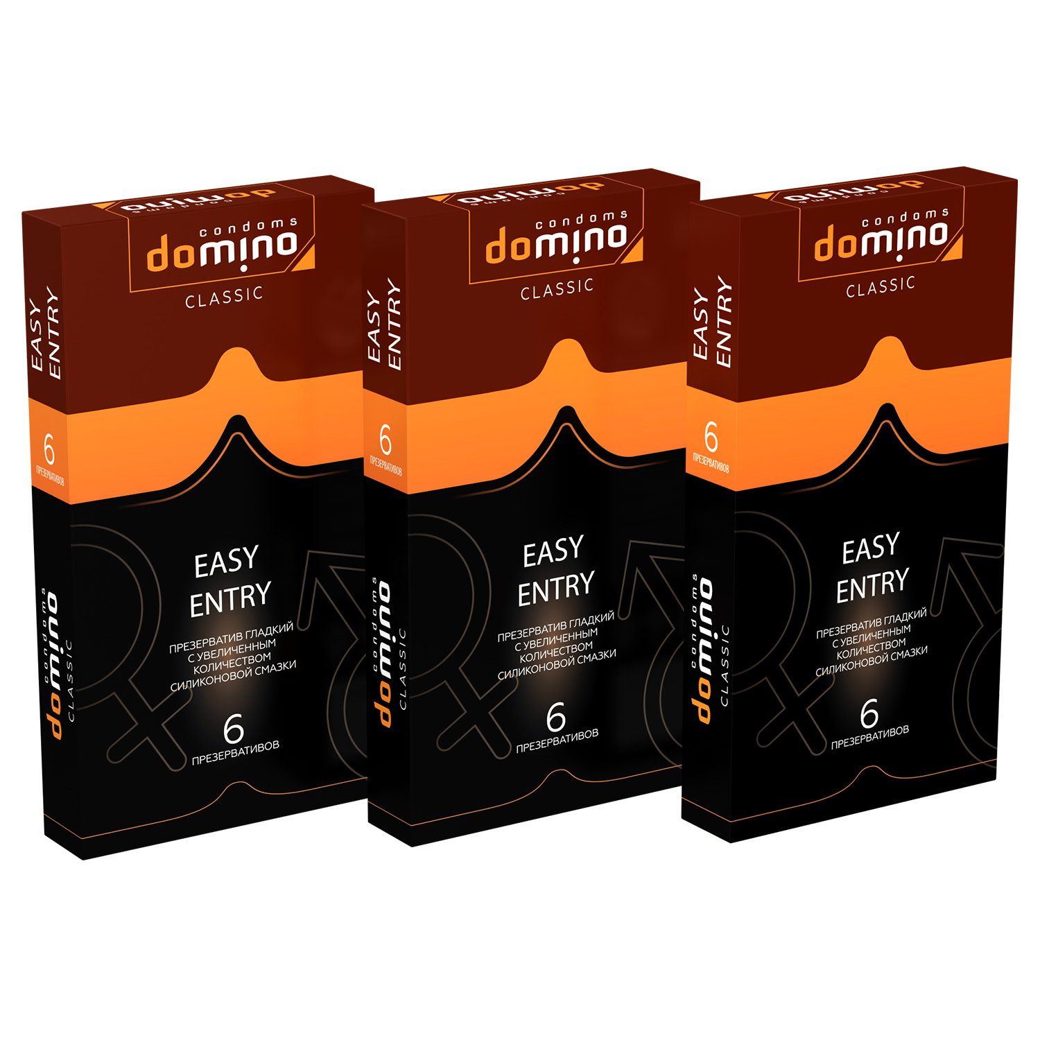Купить Презервативы Domino Classic Easy Entry 6 шт комплект из 3 пачек, Luxe