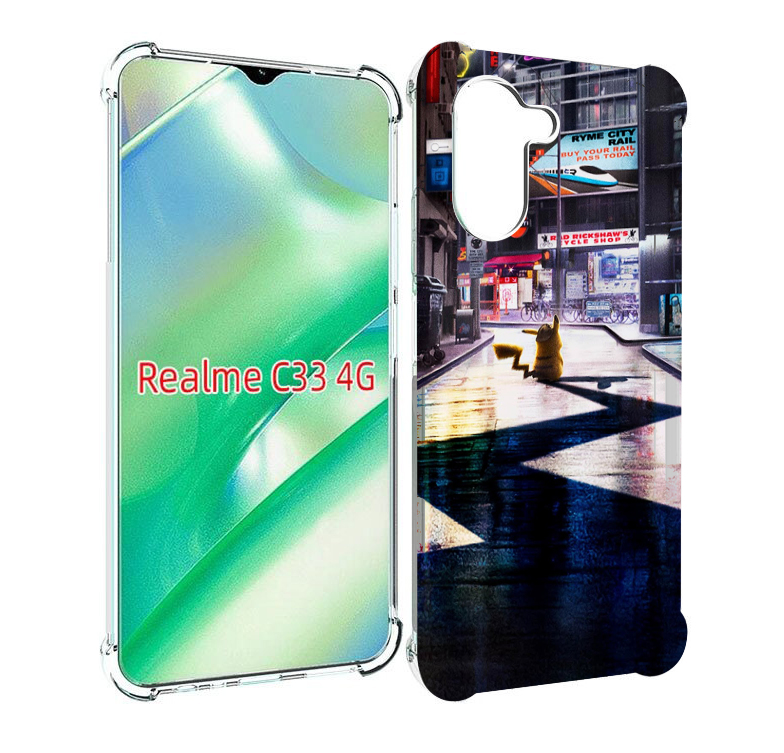 

Чехол MyPads Пикачу-в-городе для Realme C33 4G, Прозрачный, Tocco