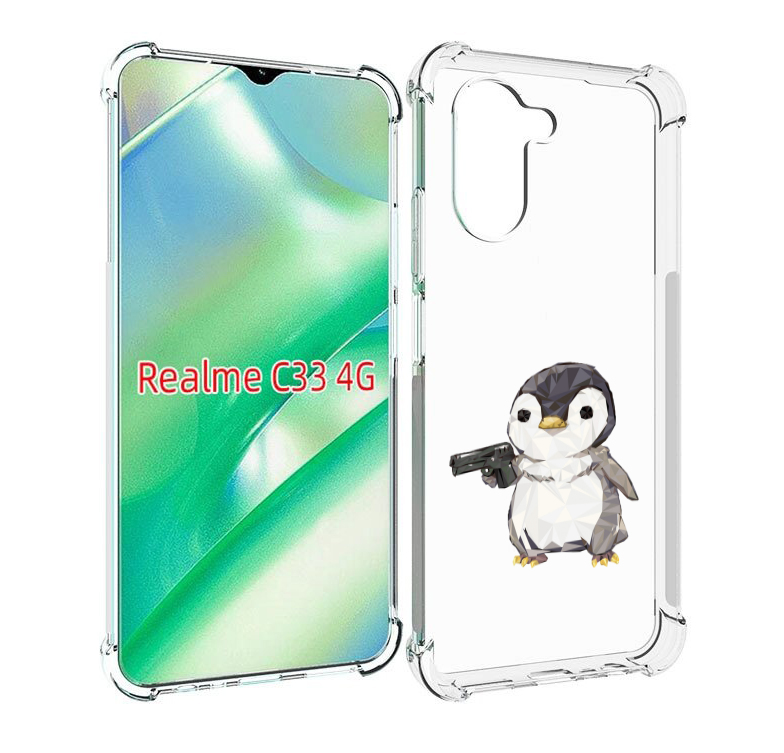 

Чехол MyPads Пингвин детский для Realme C33 4G, Прозрачный, Tocco