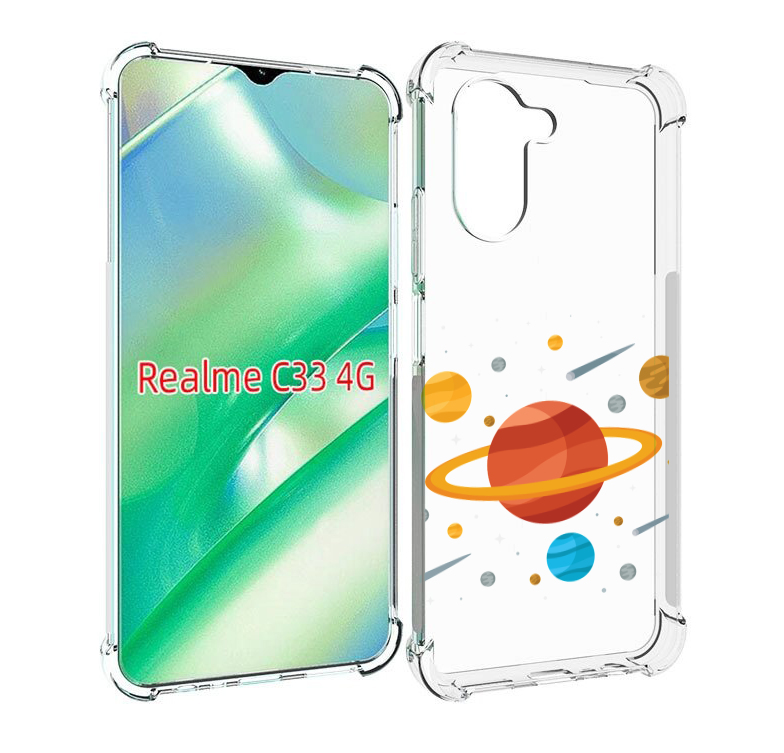 

Чехол MyPads Планета-Сатурн для Realme C33 4G, Прозрачный, Tocco